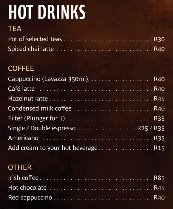 Friends Cafe - Menu